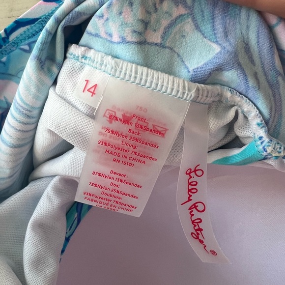 NWT Lilly Pulitzer Bliss Halter Tankini in Amalfi Blue/Sound the Sirens - Picture 3 of 4